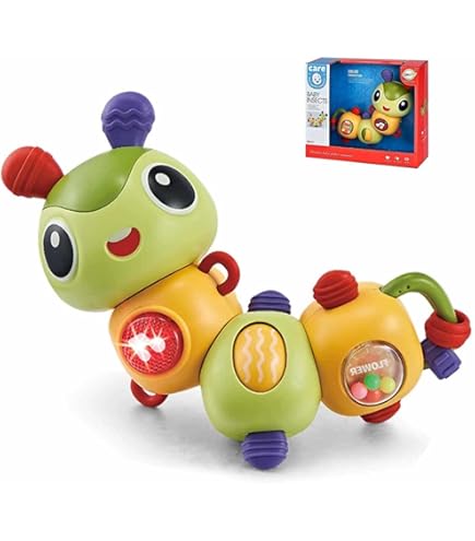 Amazon.co.jp: TENGEE 赤ちゃん おもちゃ 知育玩具 ラトル ガラガラ 虫